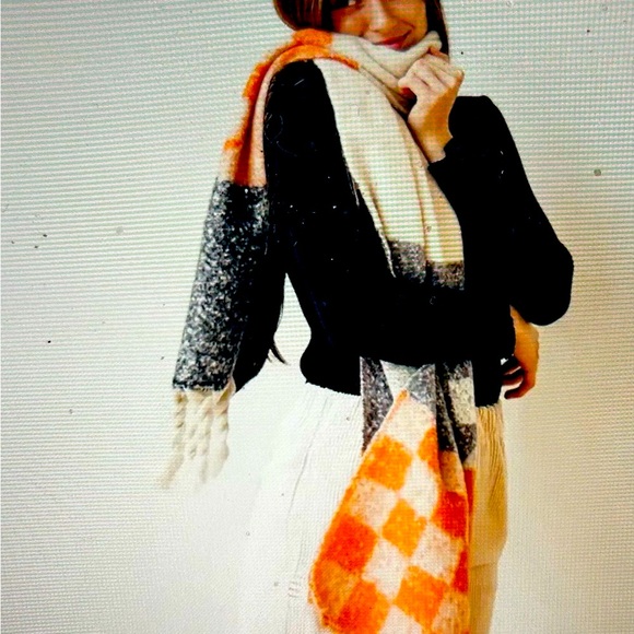 Autumn Spice Checkered Scarf by Pretty Simple - Picture 1 of 5